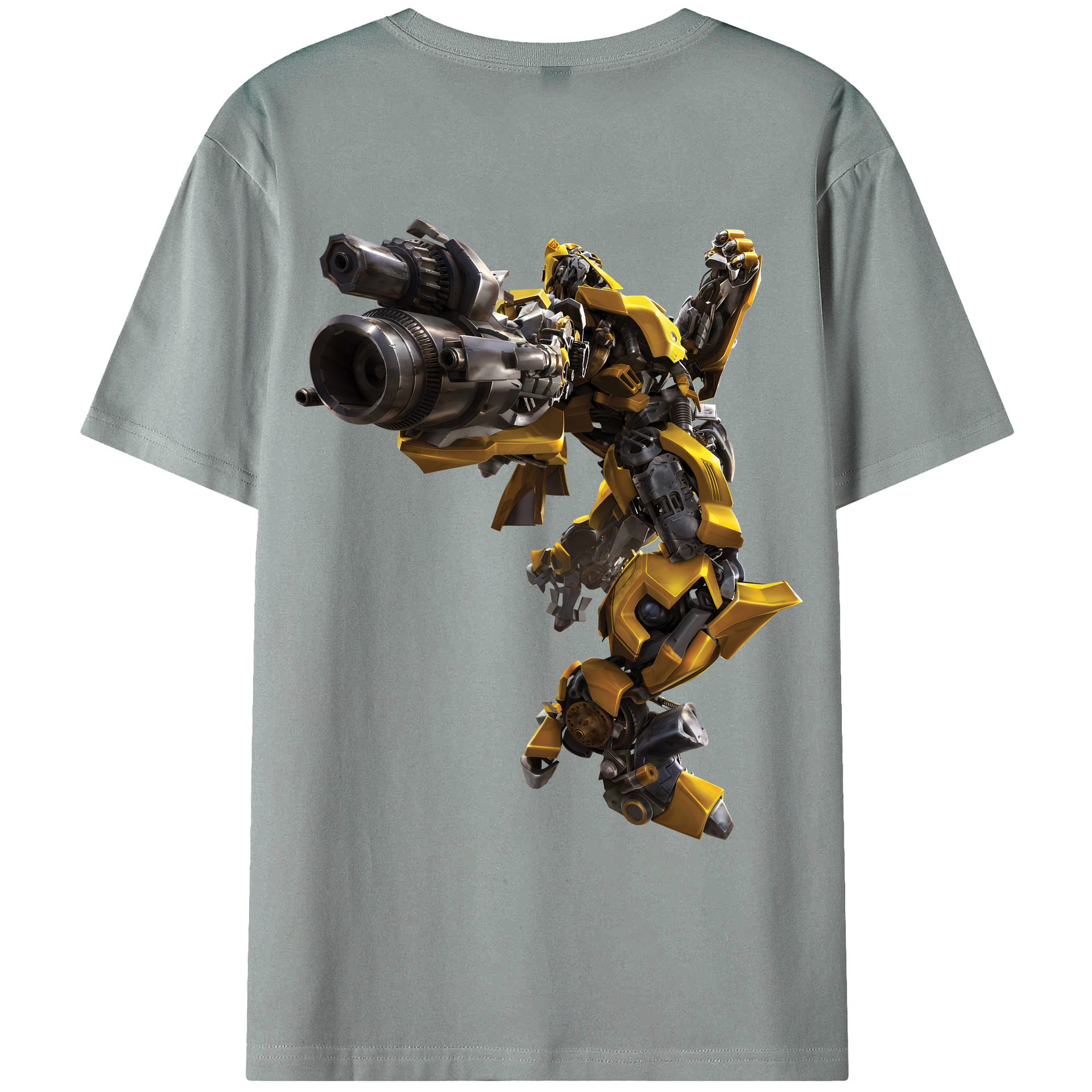 （画像用） Transformers トランスフォーマー 綿100％ メンズ半袖Tシャツ（バックプリント） 通気性